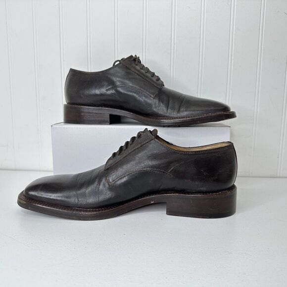 Avventura Brown Leather Dress Shoes Oxfords Made In Spain Mens Size 41 (9-9.5) main image 6